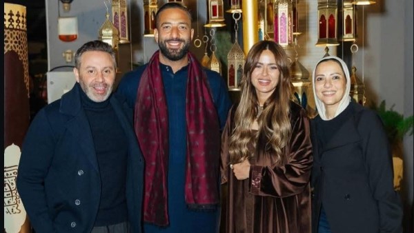 شيكابالا وإكرامي وحازم إمام .. نجوم كرة القدم وزوجاتهم في حفل عيد ميلاد ميدو