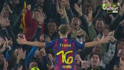 برشلونة ضد نيوكاسل يونايتد.. فيرمين لوبيز يسجل الهدف الرابع لـ برشلونة في مرمى نيوكاسل يونايتد بدوري أبطال أوروبا
